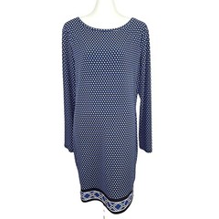 Michael Michael Kors Boat Neck Shift Dress Blue Print Womens see listing for sz