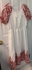 NWT Kindred Women’s 100% Cotton Embroidered Floral Dress Size M