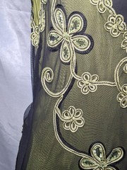 Phase Eight Green Whimsigoth Forest Witch Mesh Overlay Fairy Dress L