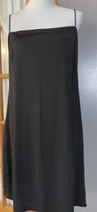 Vtg 80s Blanc Slip Mini Dress 3X Black Spaghetti Straps USA Made Cocktail Goth
