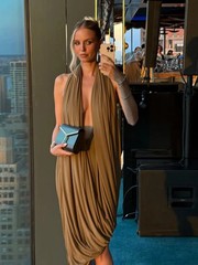Ruched Halter Maxi Dress Women Sleeveless Backless Irregular Hem Solid Va