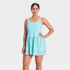 Women Active Knit Layered Dress – All In Motion Light Blue L