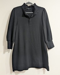 Pomander Place Charlotte Tuckernuck Dress Women&rsquo;s M Black Terry Ruffle Collar