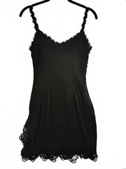 Superdown Mini Dress Black Lace Trim Camisole Slip Side Slit Revolve XXS