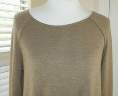 New JJs FAIRYLAND Short Shift DRESS – Size Medium – Taupe Brown – Long Sleeve