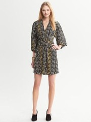 NEW~ Banana Republic Issa Collection Olive Zebra Animal print Dress~2