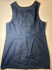 GAP Heritage Blue Denim Dress Medium Wash Sleeveless Button Front Mini XXL