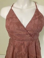 Lulus Dress New W/Tags Size M Jrs Dusty Rose Mini Sundress Hand Wash Only Pretty