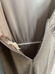 Honey Punch Golden Brown/Olive Open Back Dress size Medium (Small)