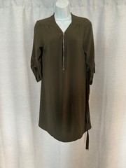 Papaya Weekend Olive Green Tunic Dress UK Size 12
