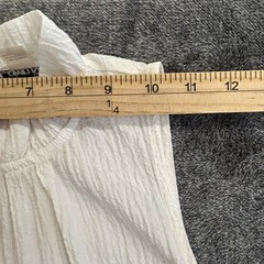 Calvin Klein Womens White Crinkle Tiered Mock Neck Sleeveless Mini Dress Size 6