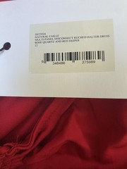 CHRISTOPHER ESBER Pink & Red Multi Panel Disconnect Ruched Maxi Dress AU 12 US 8