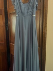 David&rsquo;s Bridal Women&rsquo;s Blue Bridesmaid Dress (Worn Once)