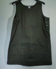 Duluth Trading Fire Hose Apron Utility Green Chore Dress Sleeveless Pockets XXL