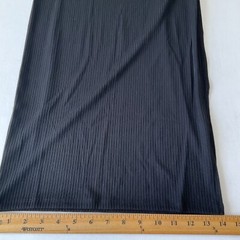 Haute Monde Bodycon Dress Womens Size S Black Stretch Long Sleeve Side Slit Long