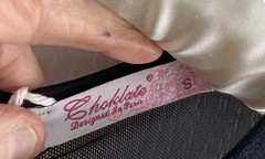 Choklate Black/Gold Fit & FlareShort Dress Sweetheart Sheer Mesh Yoke Zip S