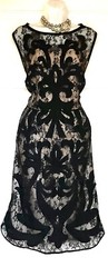 MONSOON GOTHIC BLACK PAISLEY PATTERN OCCASION PARTY DRESS SIZE 14