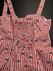 Marilyn Monroe Lipstick Combo PinUp Striped Corset Mini Dress Small Retro July 4