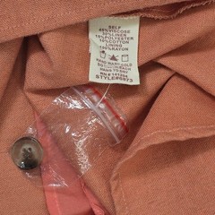 Hem & Thread Orange 2 Tie Back Button Front Midi Dress Linen Blend Size Large