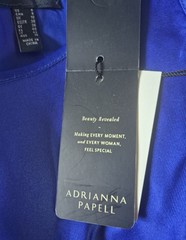 Adrianna Papell Mikado High Low Dress Size 6 Ultra Violet Blue Formal Gown NWT