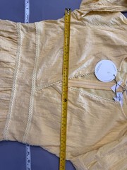 Lost + Wander Yellow V-neck Flared Sleeves Fit & Flare Tier Dress Size M