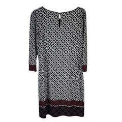 White House Black Market Geometric Multicolored Dress Size Med Classic Workwear