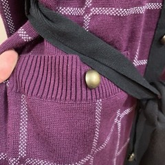 Heart N Crush Purple Plus Plaid Button Up Tie Cardigan Sweater Dress 1X NEW