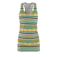 Tribal Aztec Stripe Racerback Dress | Geometric Summer Pattern