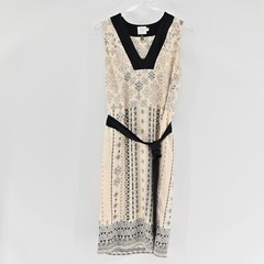 Anthropologie HD in Paris Even Tide Shift Dress Womens Size 4 Ivory Boho Print