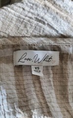 Love, Whit By Whitney Port Beige Plaid Tie Wrap Dress Balloon Sleeves XS NWT