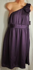 women&rsquo;s one shoulder purple dressy short dress size 10 washable brand new