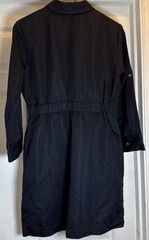 Theory Black 3/4 Roll Tab Sleeve Button Front Shirt Dress Women’s Size Medium