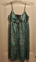 AGB turquoise print satin sundress Sz. 8