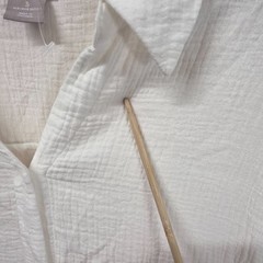 Chico&rsquo;s White Gauze Button Front Maxi Shirt Dress Size 3 US 16/18 Cotton