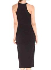 MICHAEL STARS Wren Halter Women Green Ruched Sleeveless Midi Dress Sz M READ