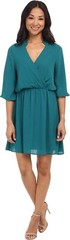 Brigitte Bailey 243183 Womens Solid Fit & Flare Dress Emerald Green Size Small