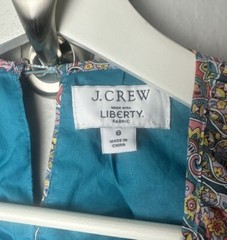 J.CREW Size 8 Open Back Cotton dress Liberty® Giorgia Duke BG128 $248
