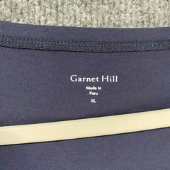 Garnet Hill Dress Womens XL Blue Shift Pull On Pima Cotton Modest Minimalist
