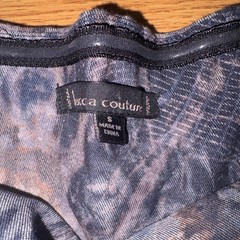 Lucca Couture Small Blue Multicolor Animal Print A-Line Spaghetti Strap Dress
