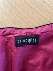 Principles Black Burgundy Strapless A-Line Occasion Prom Dress Size 12