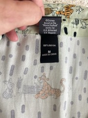 Disney Winnie the Pooh Shirt Dress Womens M Black Tigger Eeyore Piglet Pockets