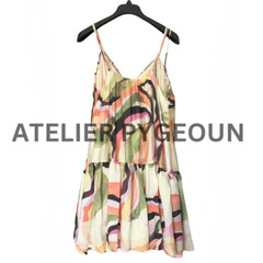 NWT H&M A-line Viscose Strappy Loose V-Neck Dress Cream/Pattern XS S M L XL XXL