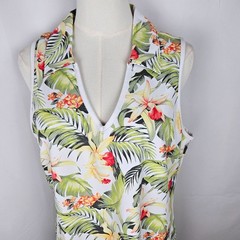 Tommy Bahama IslandZone Aubrey Floral Fancy Dress Large Sleeveless Resortwear