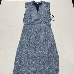 BRAND NEW!! Sandra Darren Navy White Dress Style: 78285 Size: XLG 223-8589
