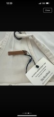 Rebecca Minkoff White Denim Button-Front Overall skirt Square Neck Pockets Large