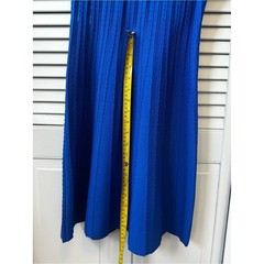 Reiss Electric Blue Sleeveless Ribbed Fit & Flare Mini Dress