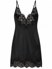 SKIMS Silk Lace Mini Slip Dress Black Onyx LG-SLI-11176W Women&rsquo;s Size M NWT $198