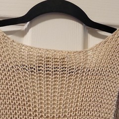 Vintage Forever 21 Knit Flowy Summer Dress beige/pink