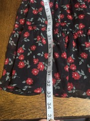 Altar&rsquo;d State Black Red Floral Dress Womens Xlg Tiered Smocked Cottagecore Femi