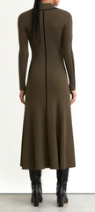 -NWT Reiss Polly Knitted Midi Dress Khaki Green Sz M